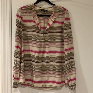 Lafayette 148 Silk Striped Blouse